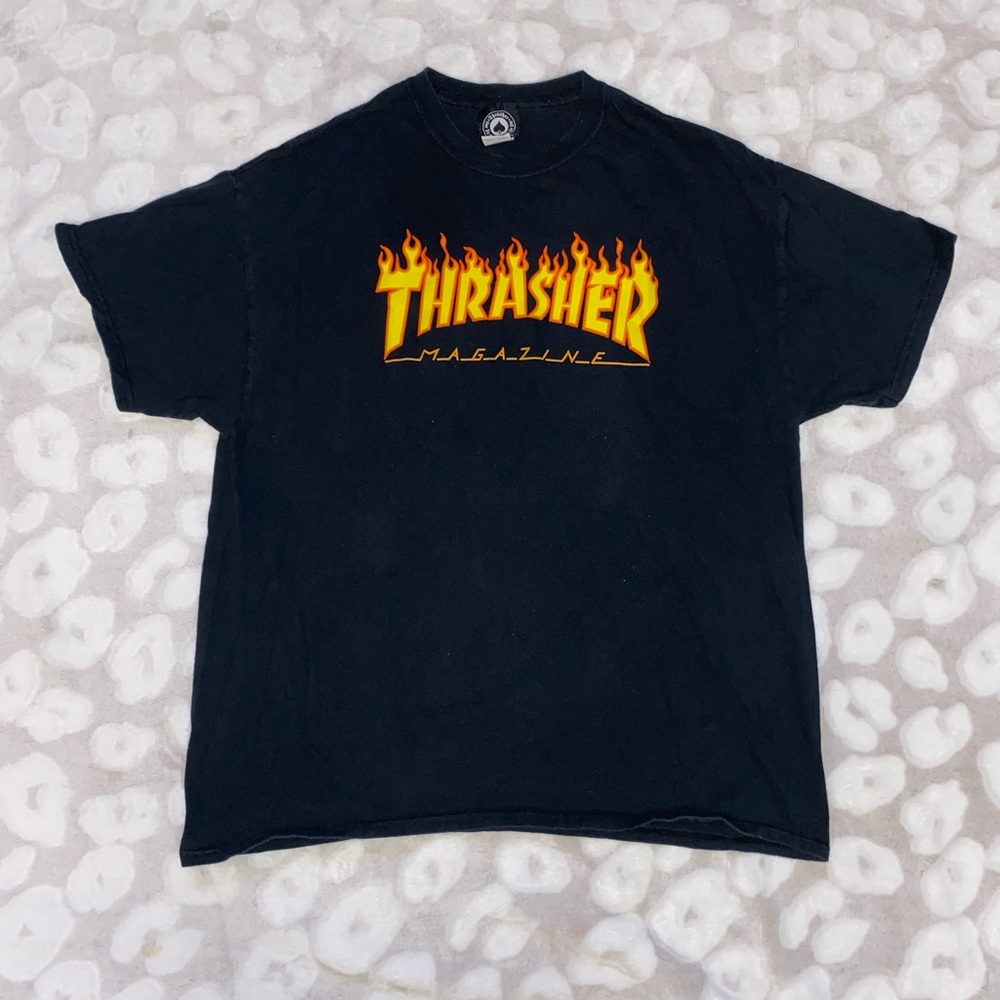 Thrasher Unisex Black T-shirt in Size XL